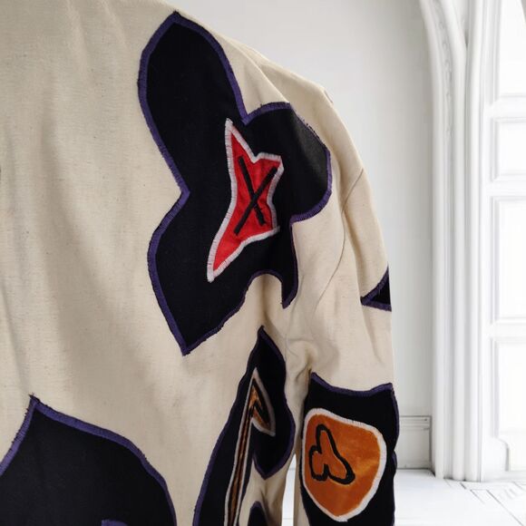 Victor Camarena Wearable Art Jacket Size S Abstract Appliques Boho Mexico - Picture 9 of 16